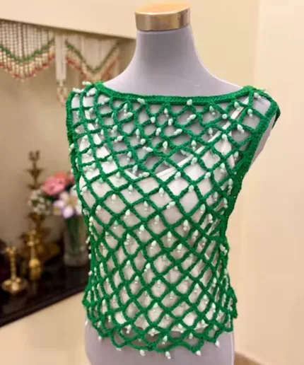 WHIMSY WEAVES DewDrop Top - Green Emerald