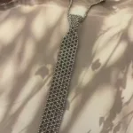 WHIMSY WEAVES Echo Necklace Tie - Silver Finish