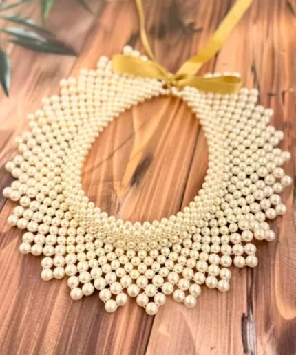 WHIMSY WEAVES Sun Collar - Pearl Finish