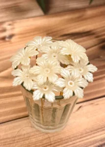 Juda Pin Flower Pearl | Red (Set of 10)