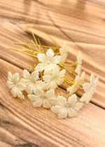 Juda Pin Flower Pearl | Red (Set of 10) - Image 2